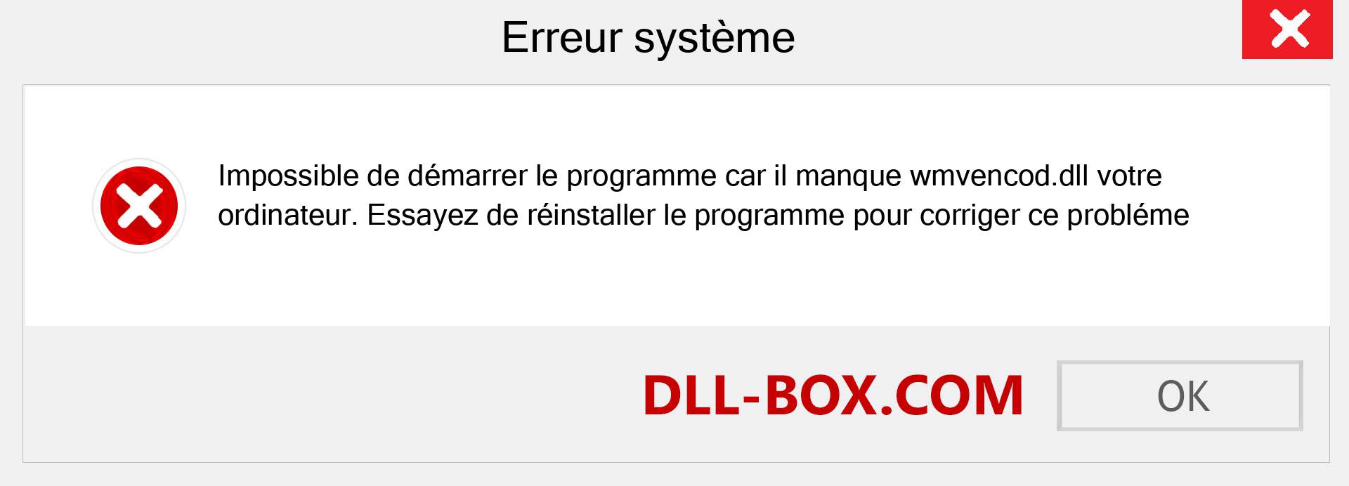 Le fichier wmvencod.dll est manquant ?. Télécharger pour Windows 7, 8, 10 - Correction de l'erreur manquante wmvencod dll sur Windows, photos, images